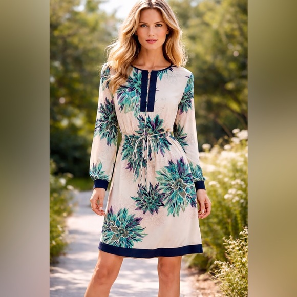 Elie Tahari Dresses & Skirts - Elie Tahari Silk Floral Tie-Waist Dress - Effortless Elegance